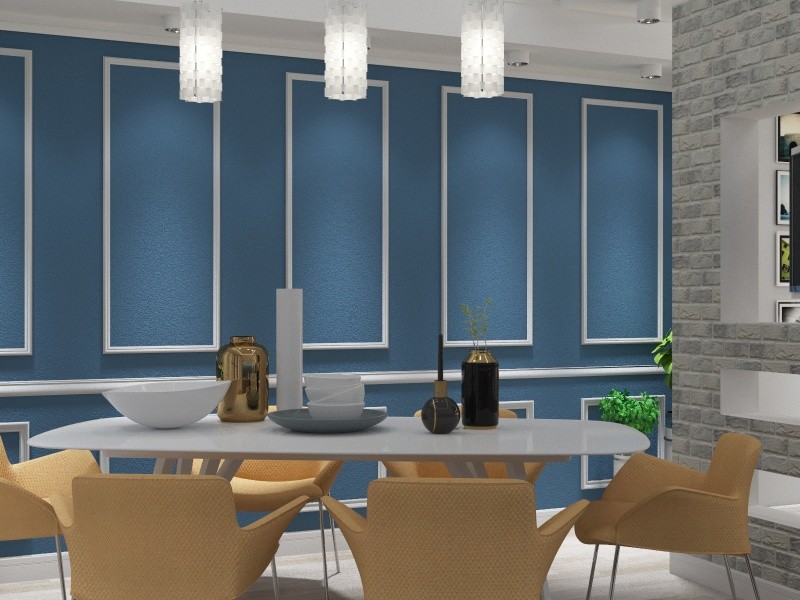 Проект совмещеной гостиной с кухней