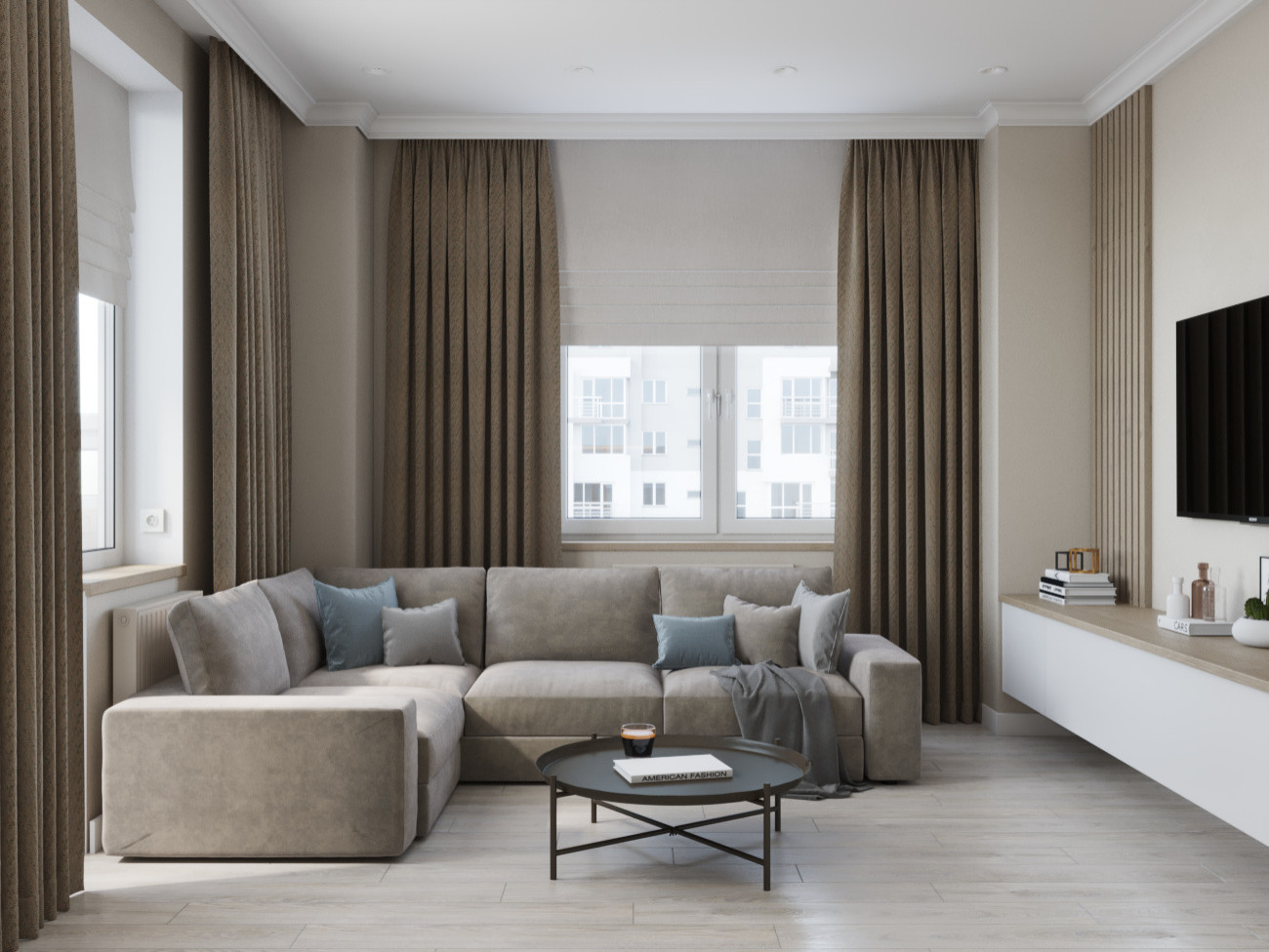 Проект квартиры 74 кв в ЖК "Манхеттен" г.Челябинск