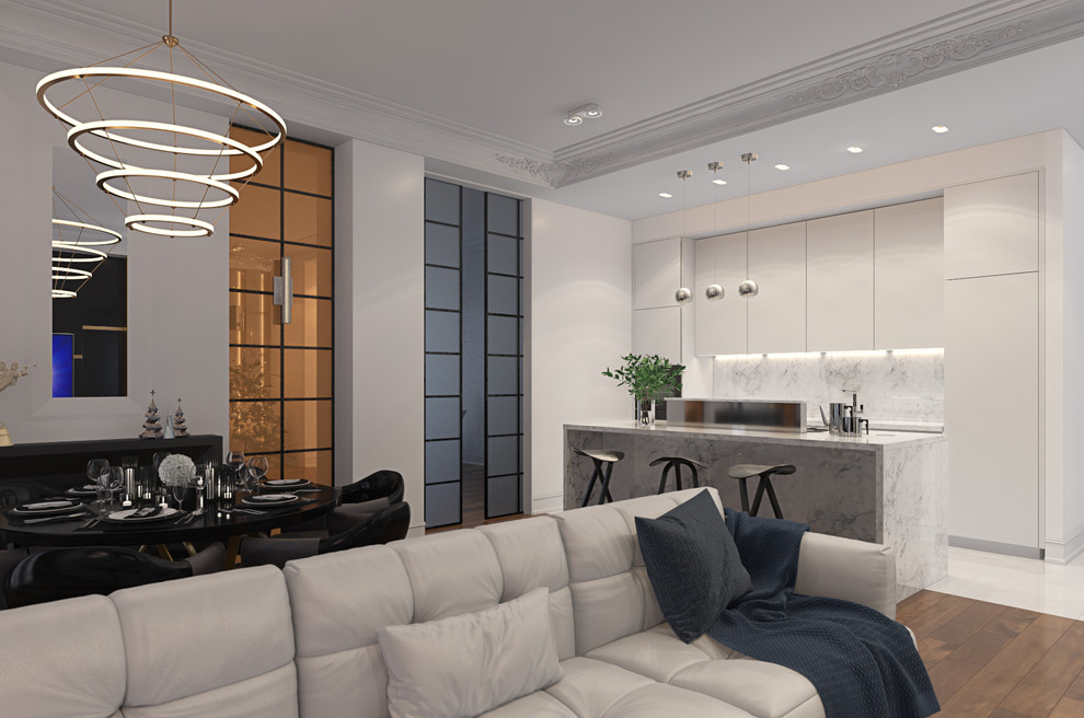 Дизайн-проект роскошной квартиры с элементами неоклассики