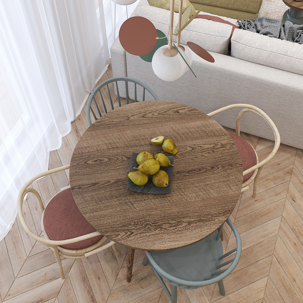 Дизайн гостиной и кухни