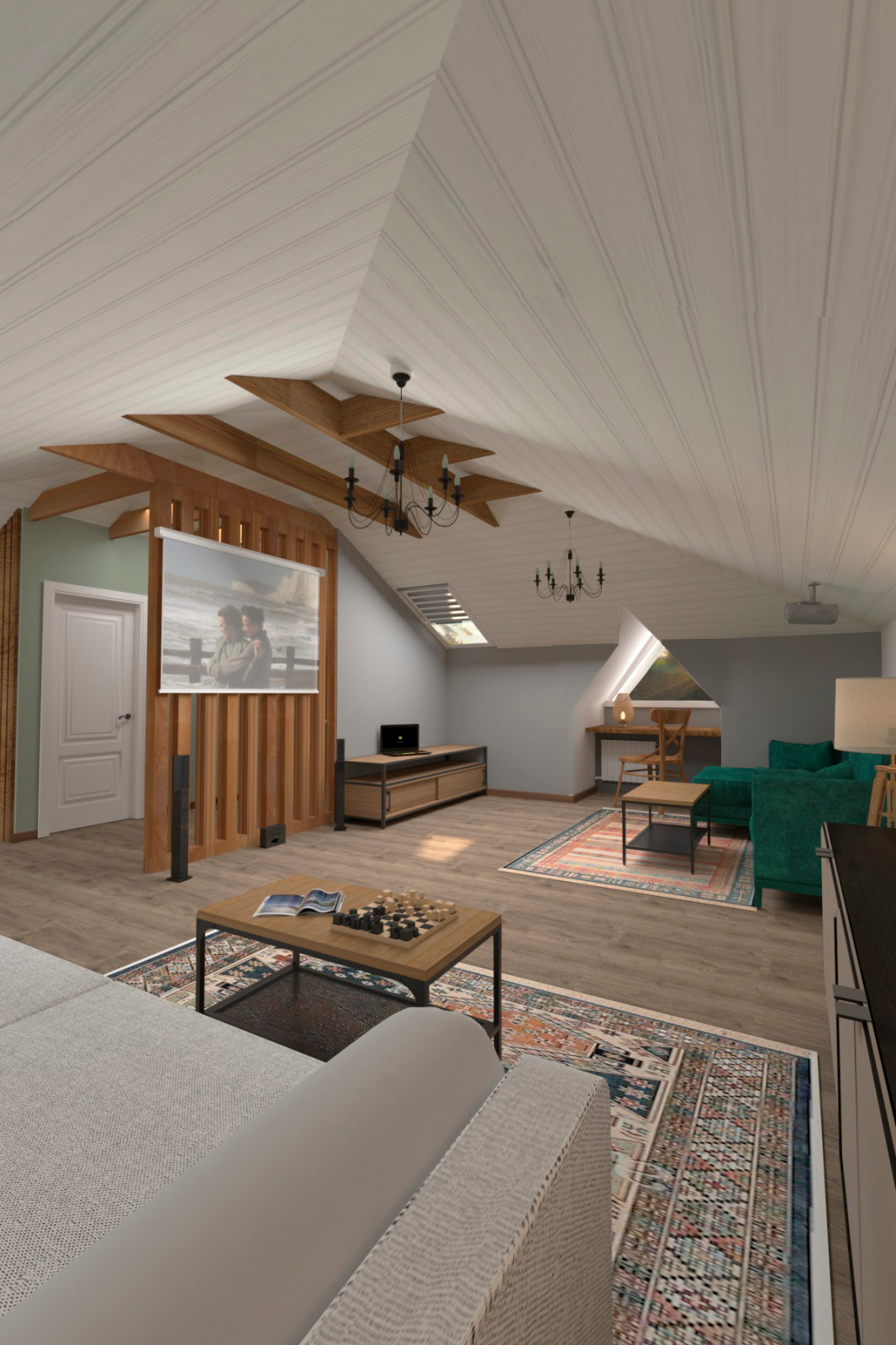 Обложка проекта: Мансарда в загородном доме