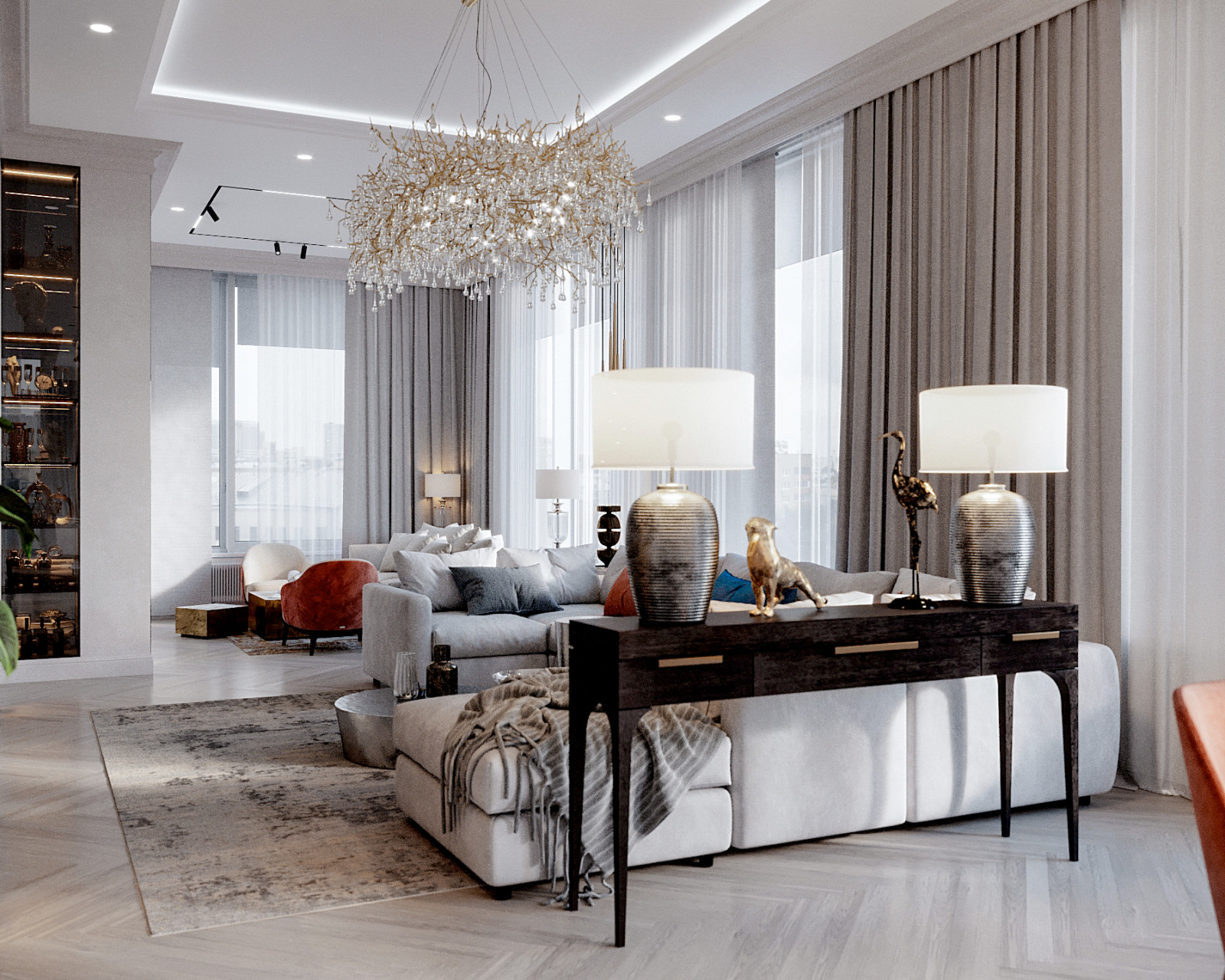 Обложка проекта: Кухня гостиная в пентхаусе