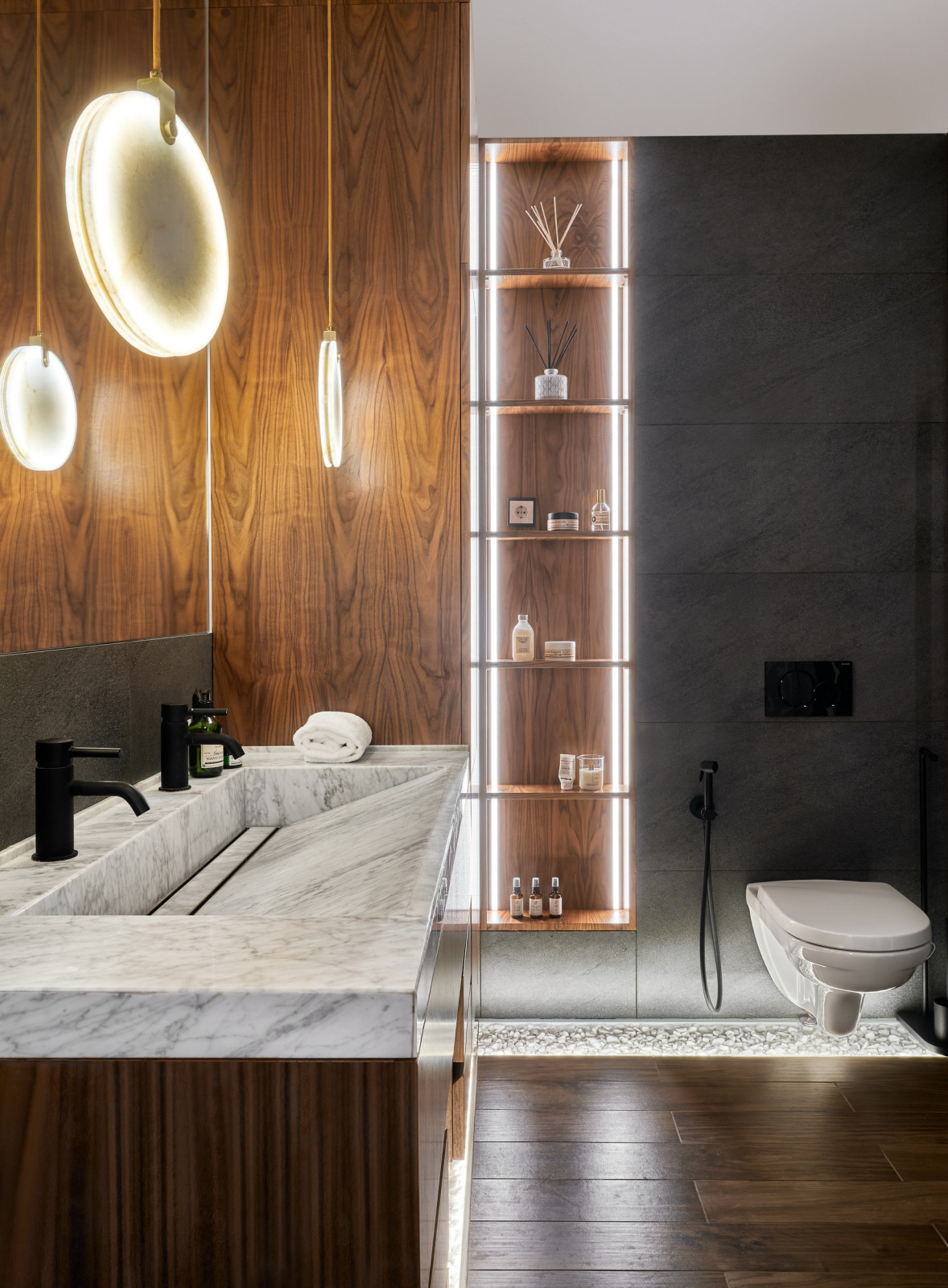Ванная комната в реализованном проекте ЖК Наследие