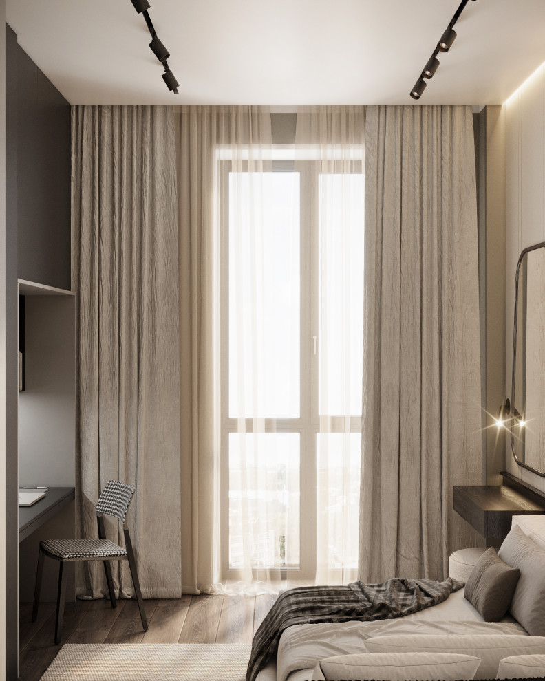 Монохромная квартира с террасой.