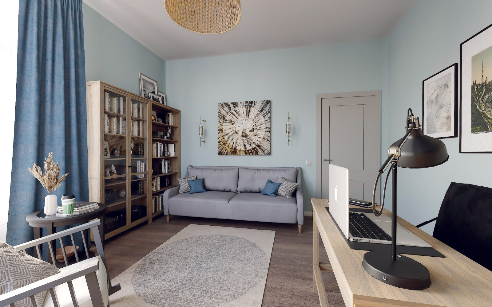 Кабинет в скандинавском стиле