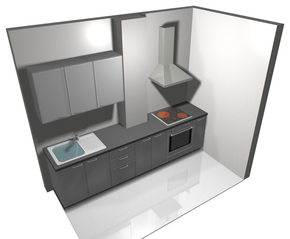 Квартира под аренду. Проект кухни.