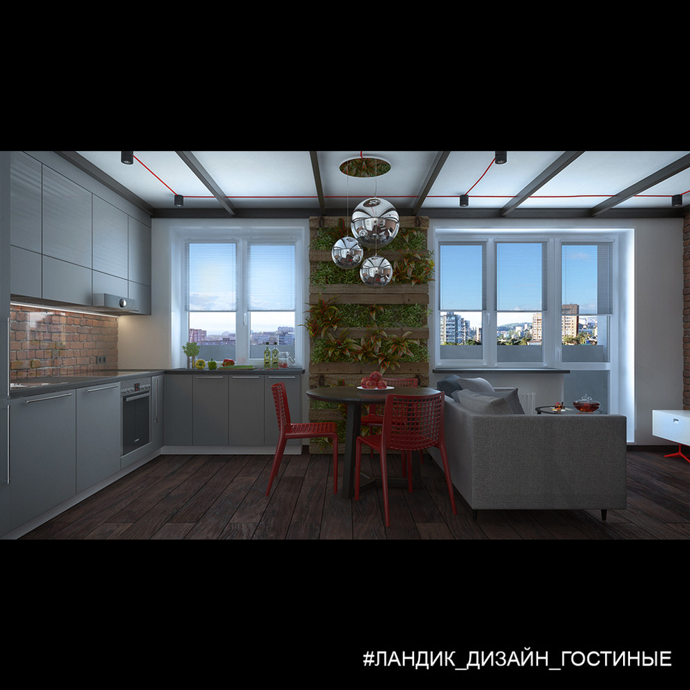 Стилизация лофта в небольшой студии