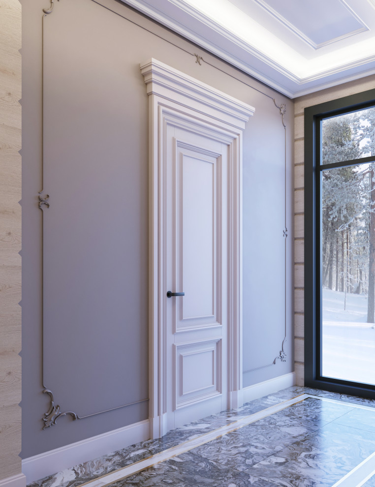 Загородный дом из бруса, Неоклассика