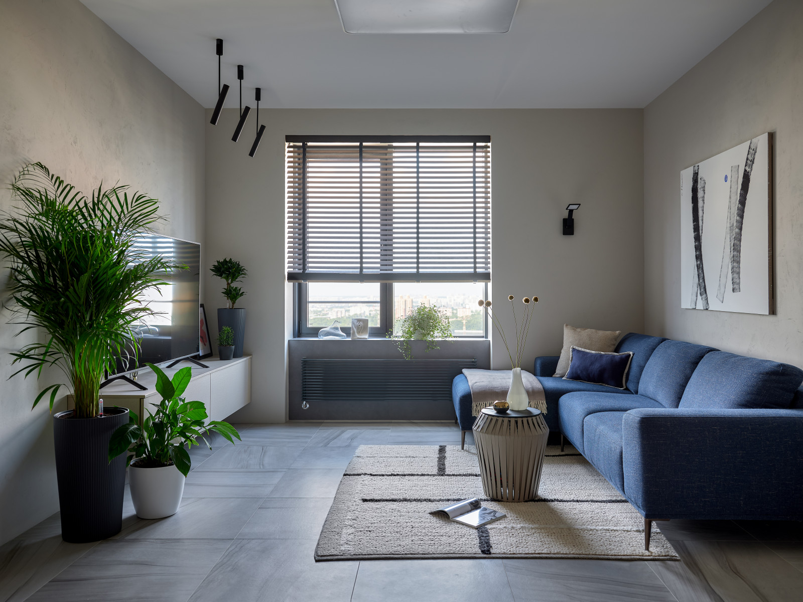 Аппартаменты на 35 этаже. Дизайнер Валерия Москалева. Публикация Elle Decoration