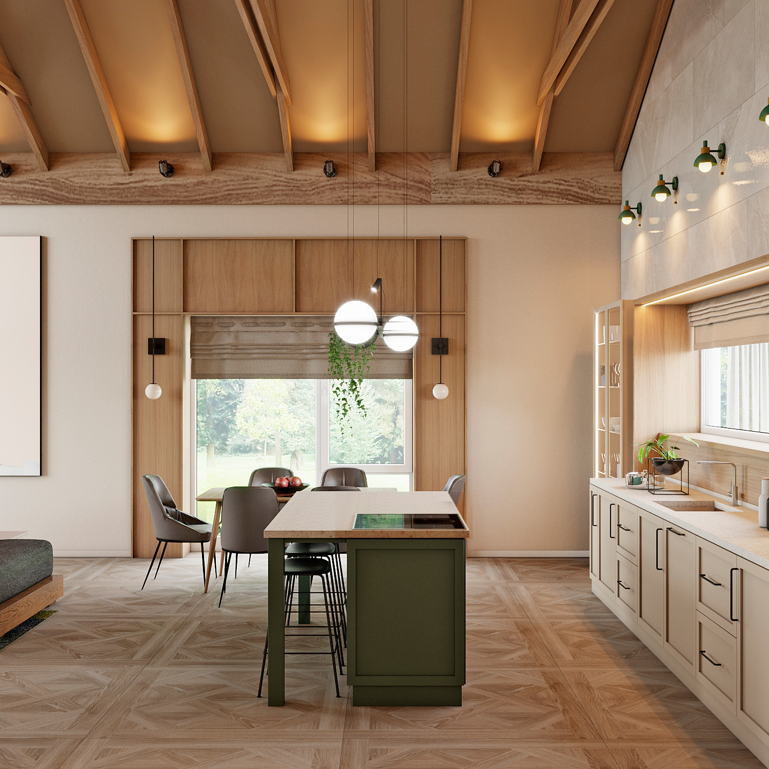 High roof house