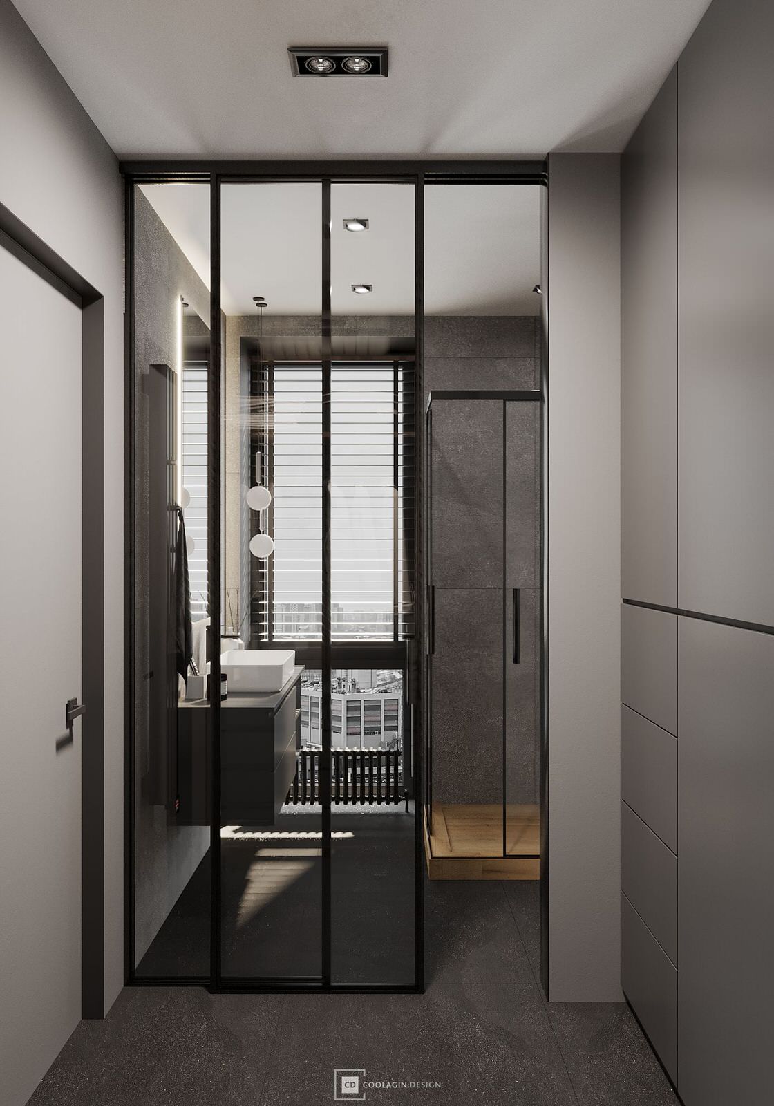 Стильная квартира с панорамными окнами даже в санузле