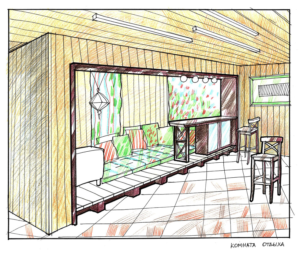 Интерьер загородного дома в Мичуринском