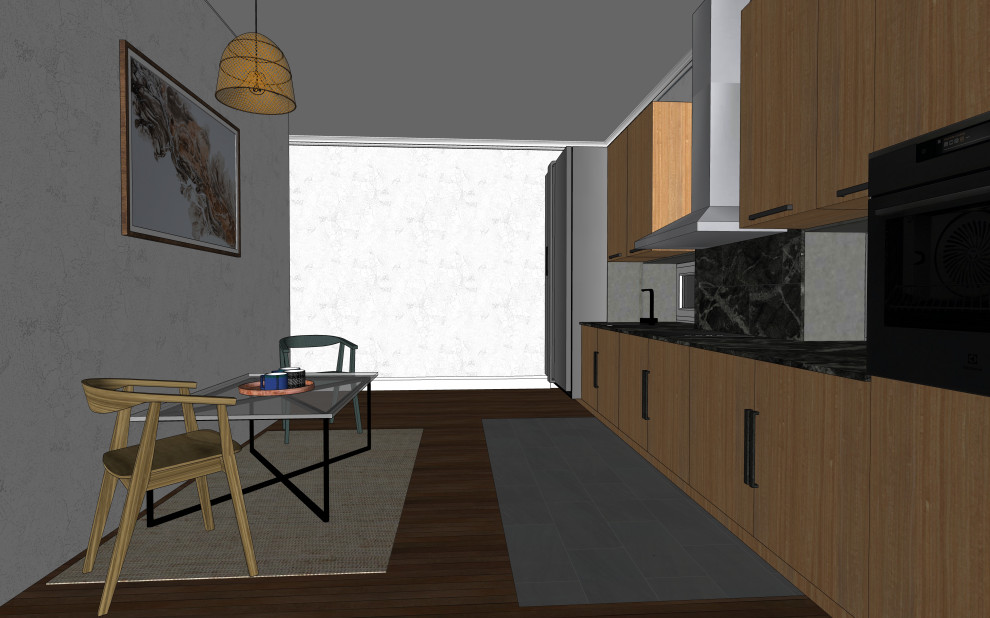 3D визуализация первого этажа дома