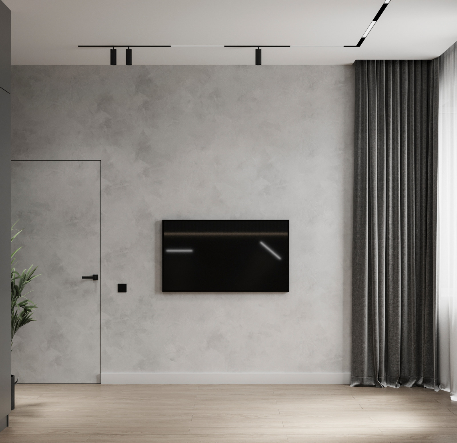 Стильный интерьер коттеджа с женской и мужской спальнями