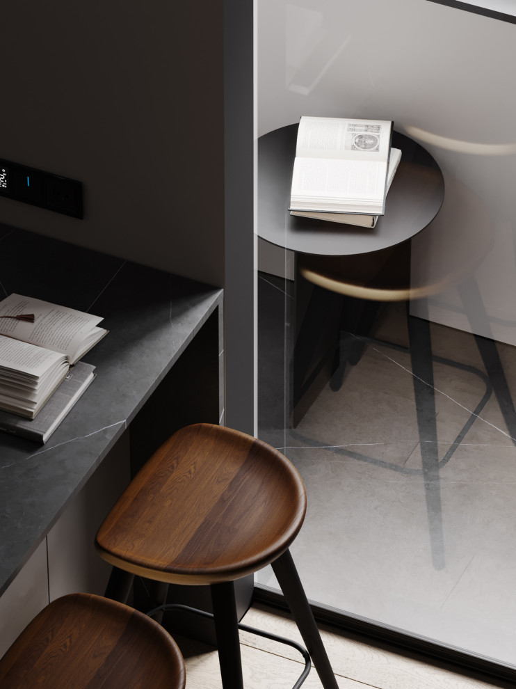 Брутальный современный интерьер, ЖК Румянцево Парк