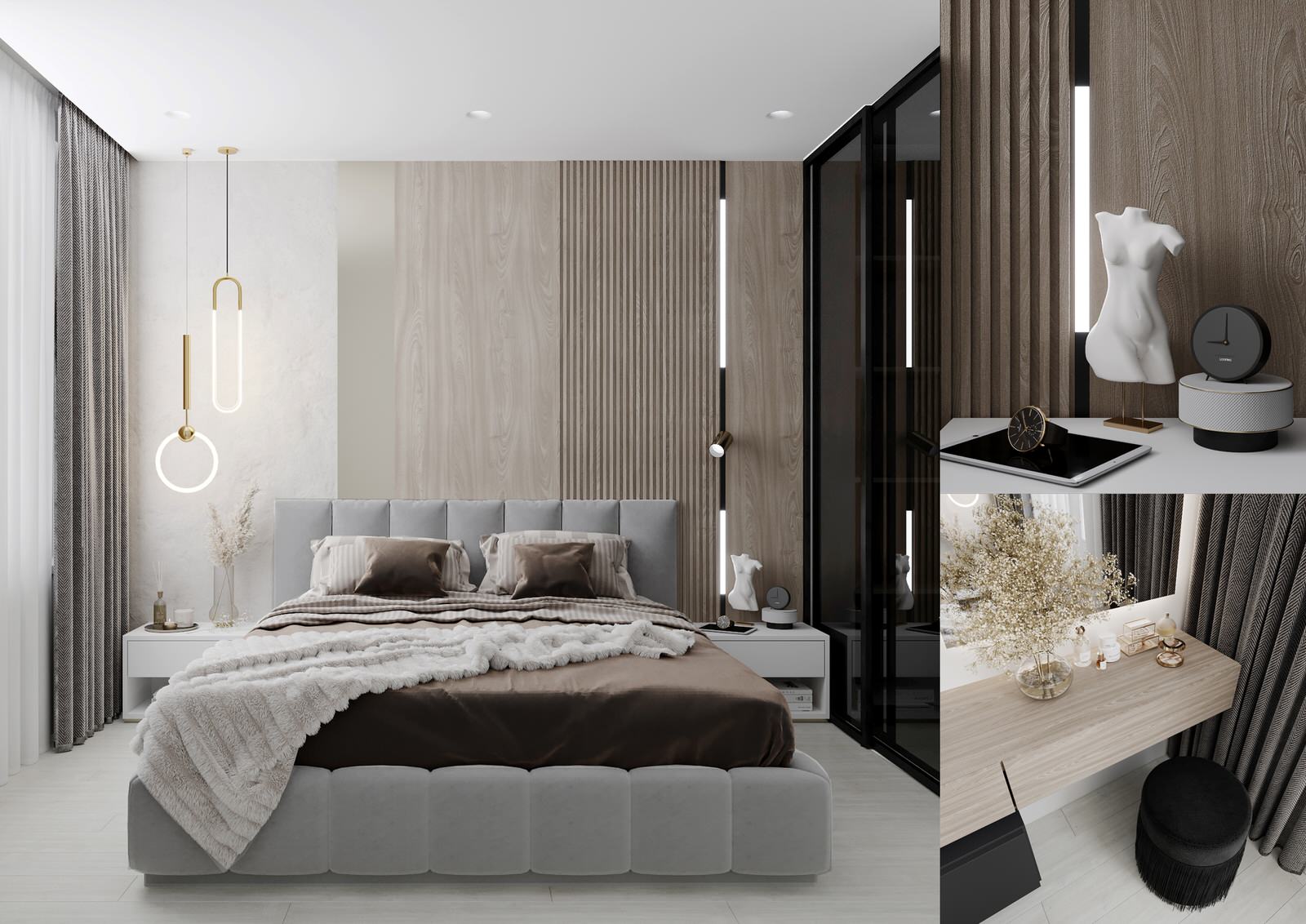 Современная спальная комната