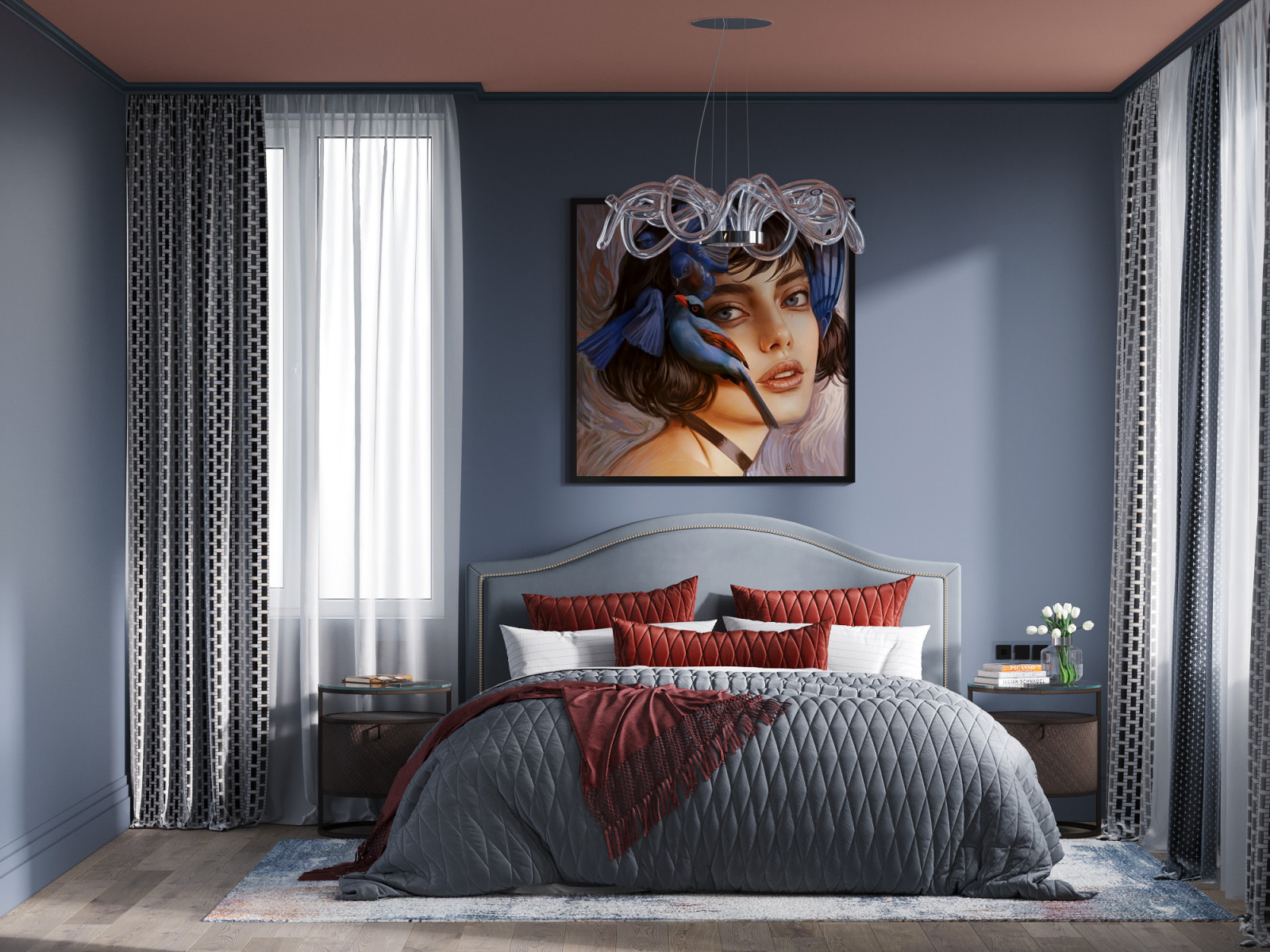 Обложка проекта: Спальня в проекте на Мосфильмовской