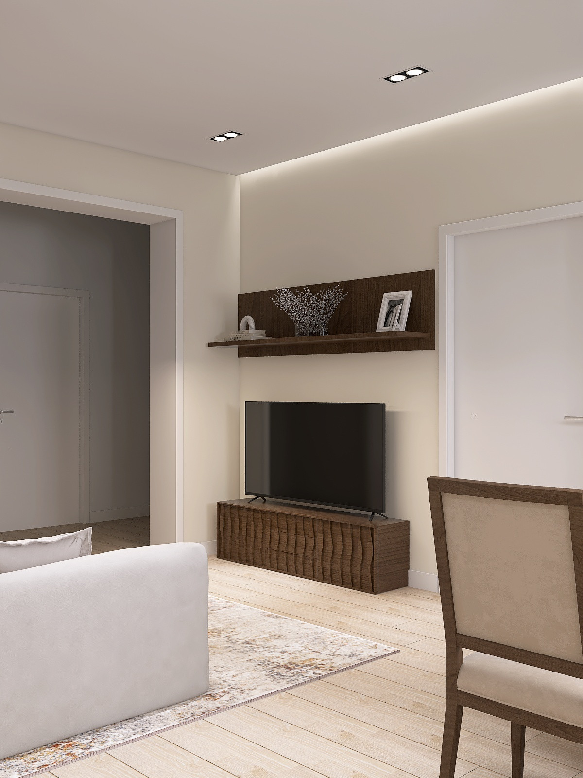 КУХНЯ-ГОСТИНАЯ + СПАЛЬНЯ И КОМНАТА ДЛЯ СЫНА 54 КВ.М.