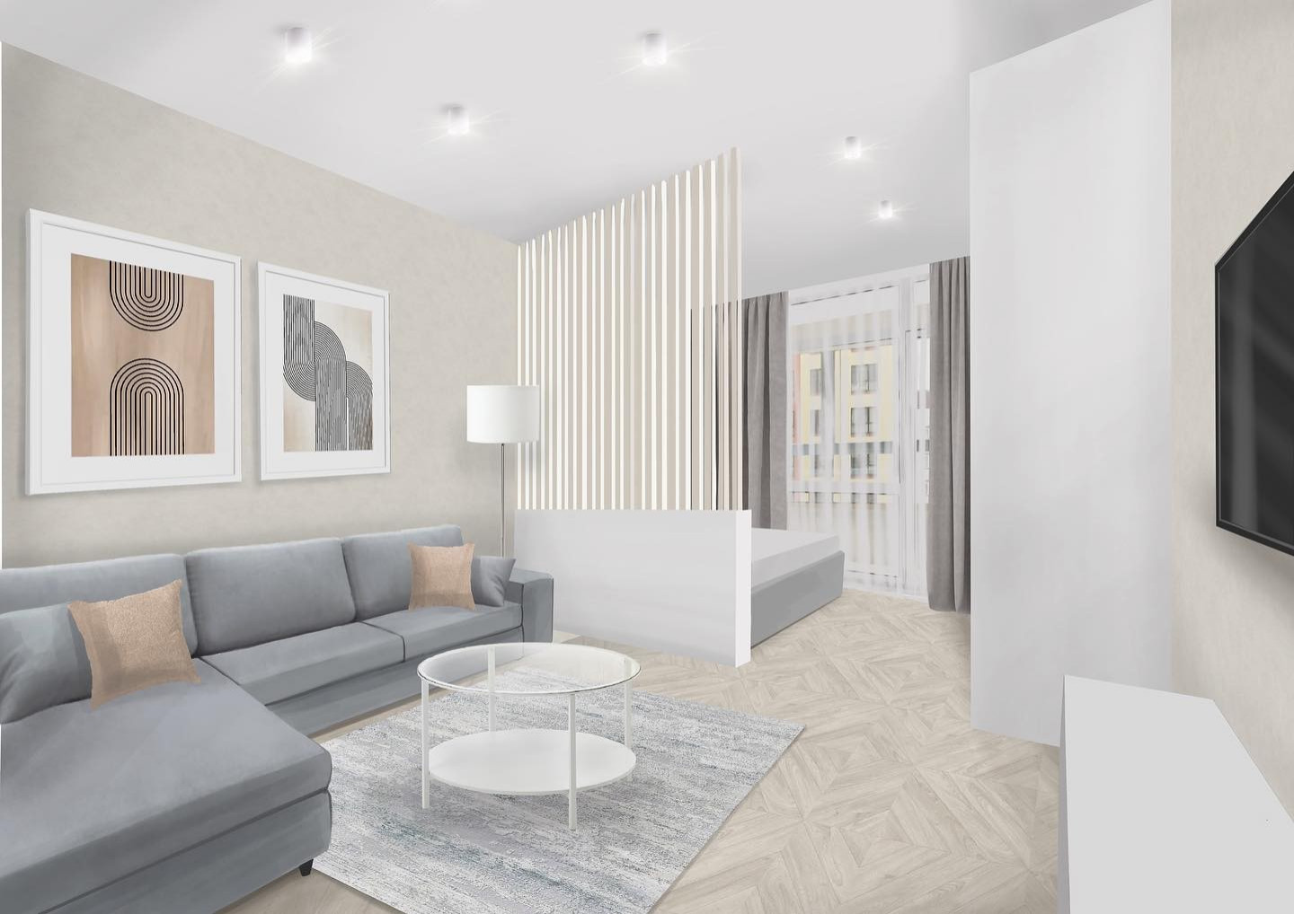 Обложка проекта: Дизайн-проект однокомнатной квартиры в ЖК Университет