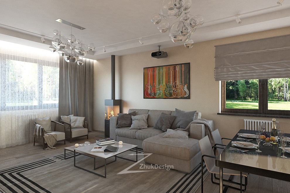 Интерьер загородного дома в современном стиле