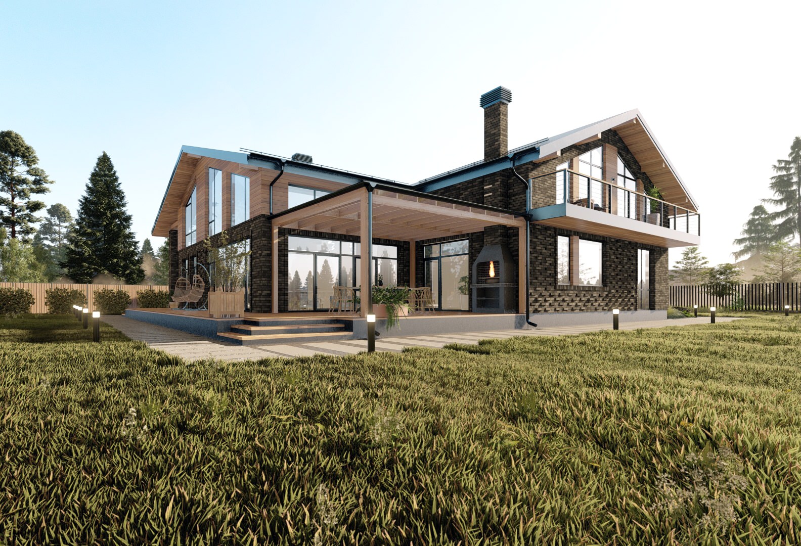 Обложка проекта: Проект дома 405м2 Сосновый Берег, Вологда