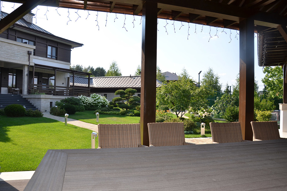 Современный сад в КП "Бенелюкс" вилла 1