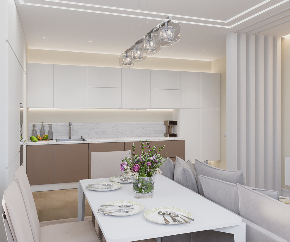 гостиная совмещенная с кухней