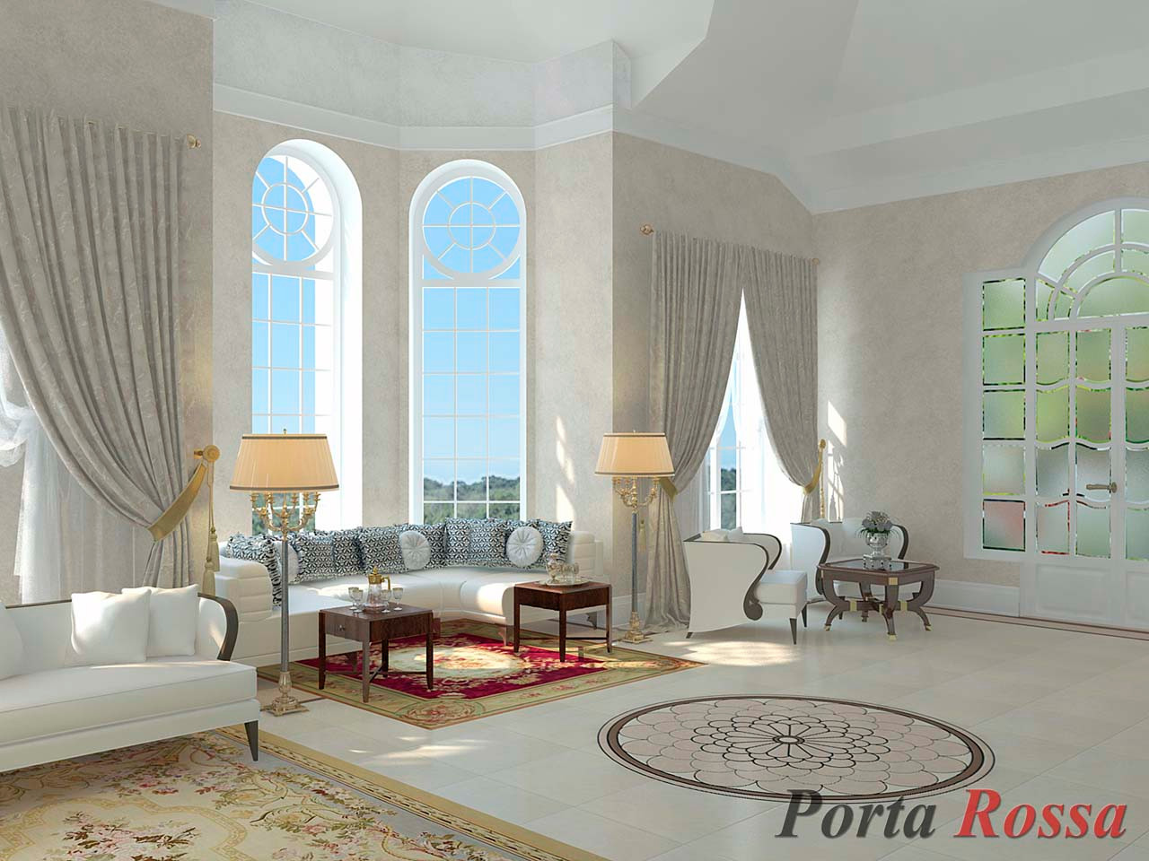 Living-room design in Classical style