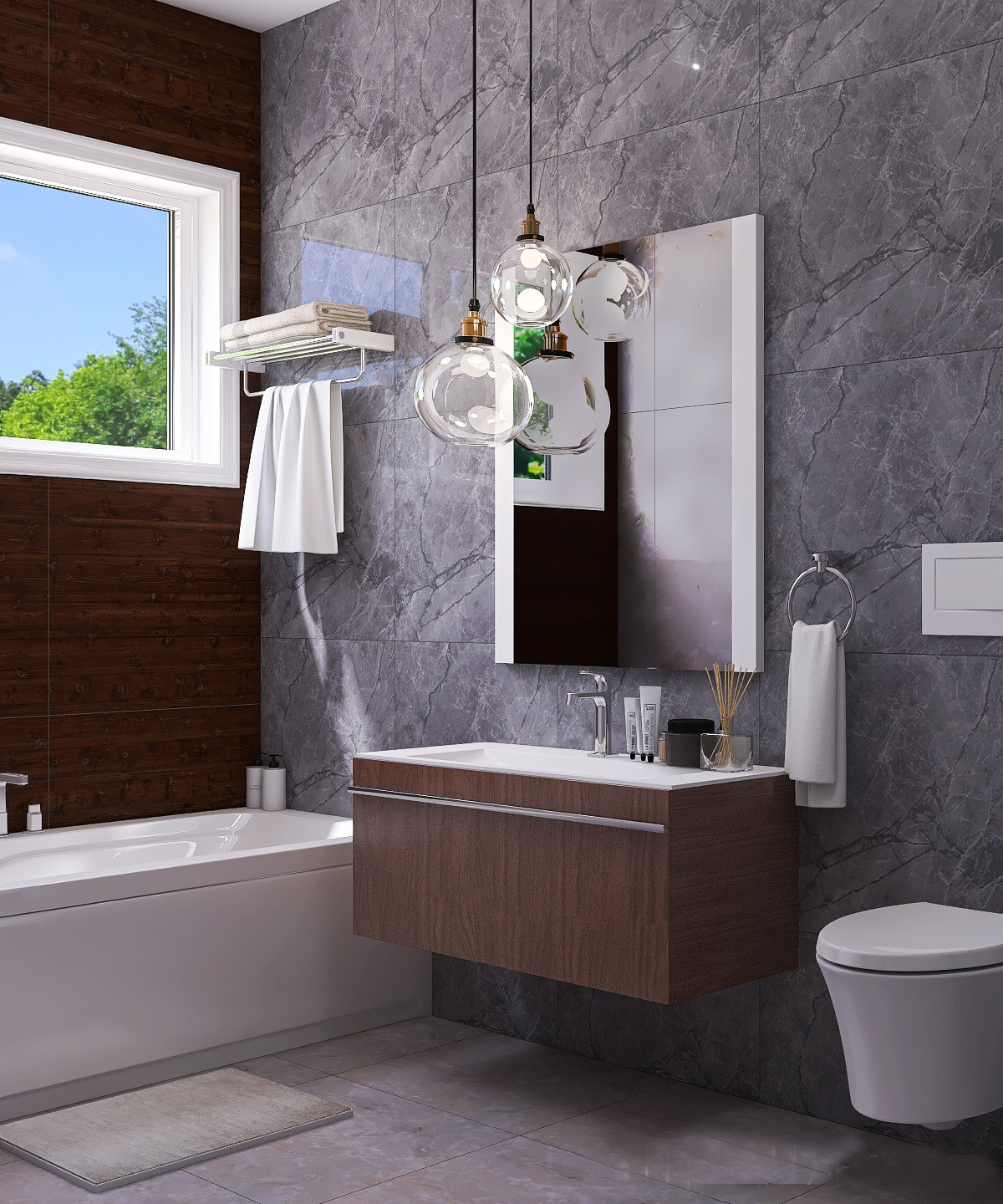 Ванная комната в загородном доме