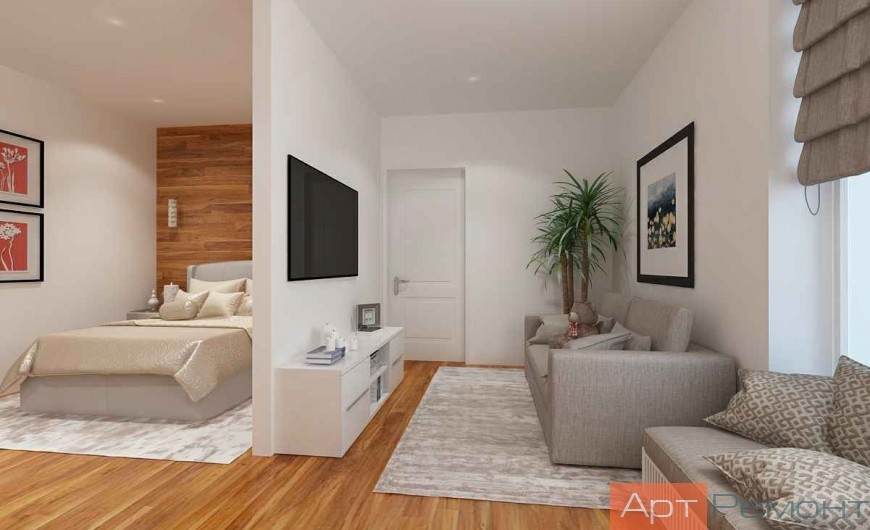 Дизайн-проект однокомнатной квартиры ул. Хорошевское Шоссе