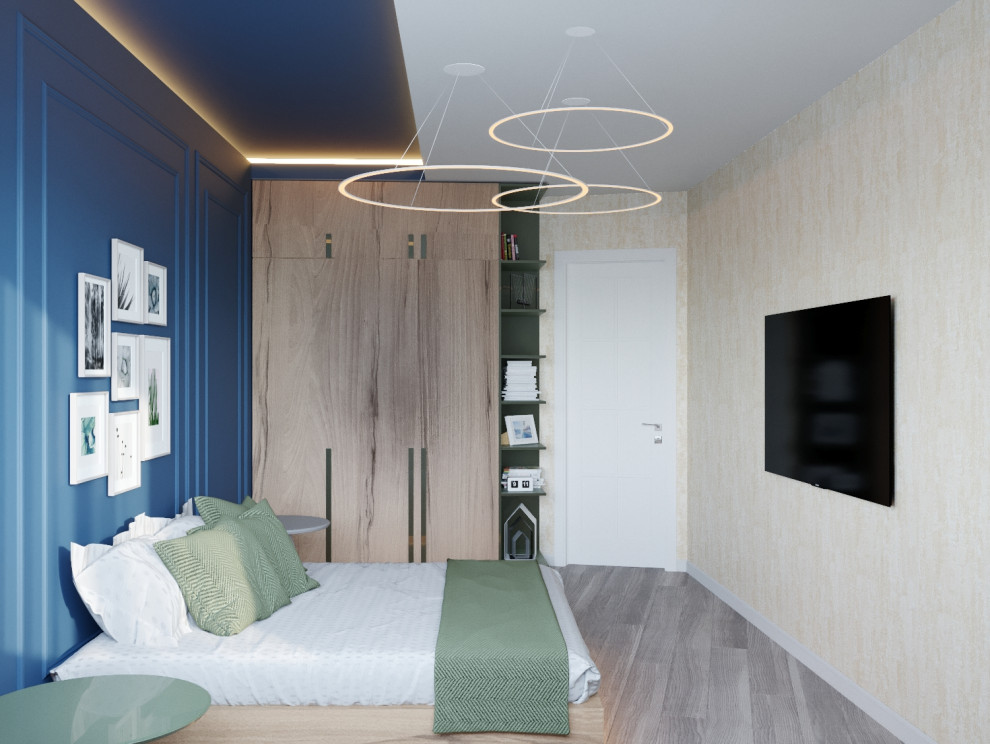 Квартира в минималистическом стиле 80 м^2 «ЖК Лазурные небеса» г.Казань