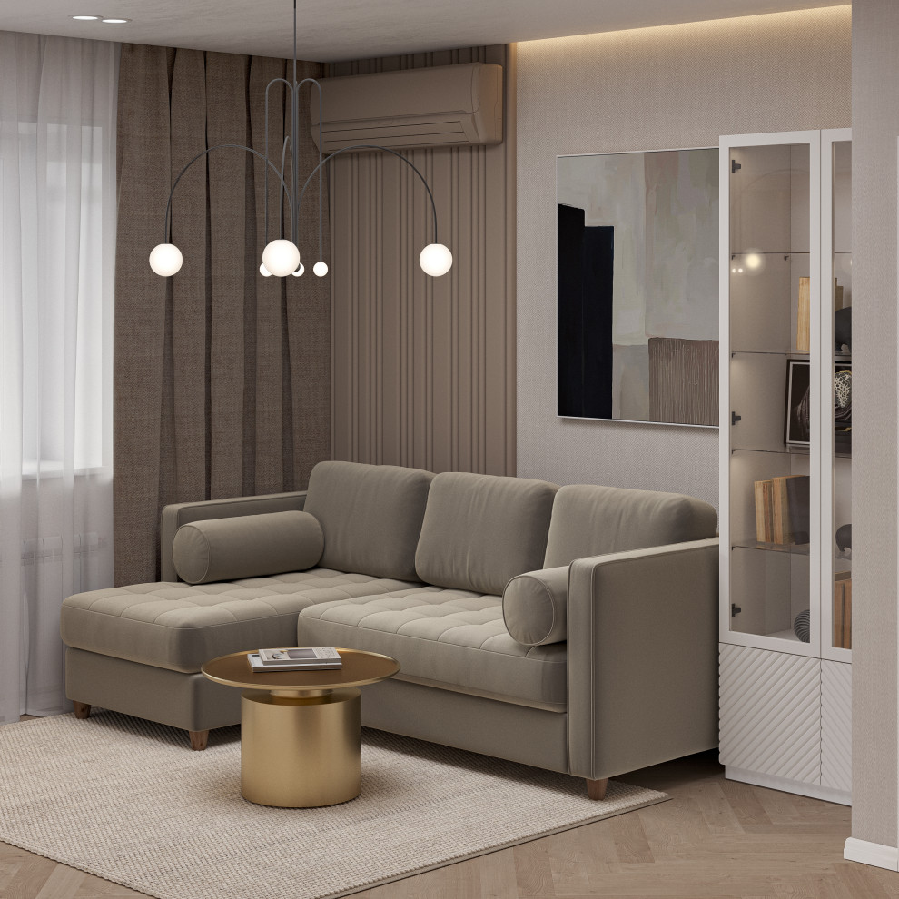 Стильная гостиная. Минимализм и неоклассика.