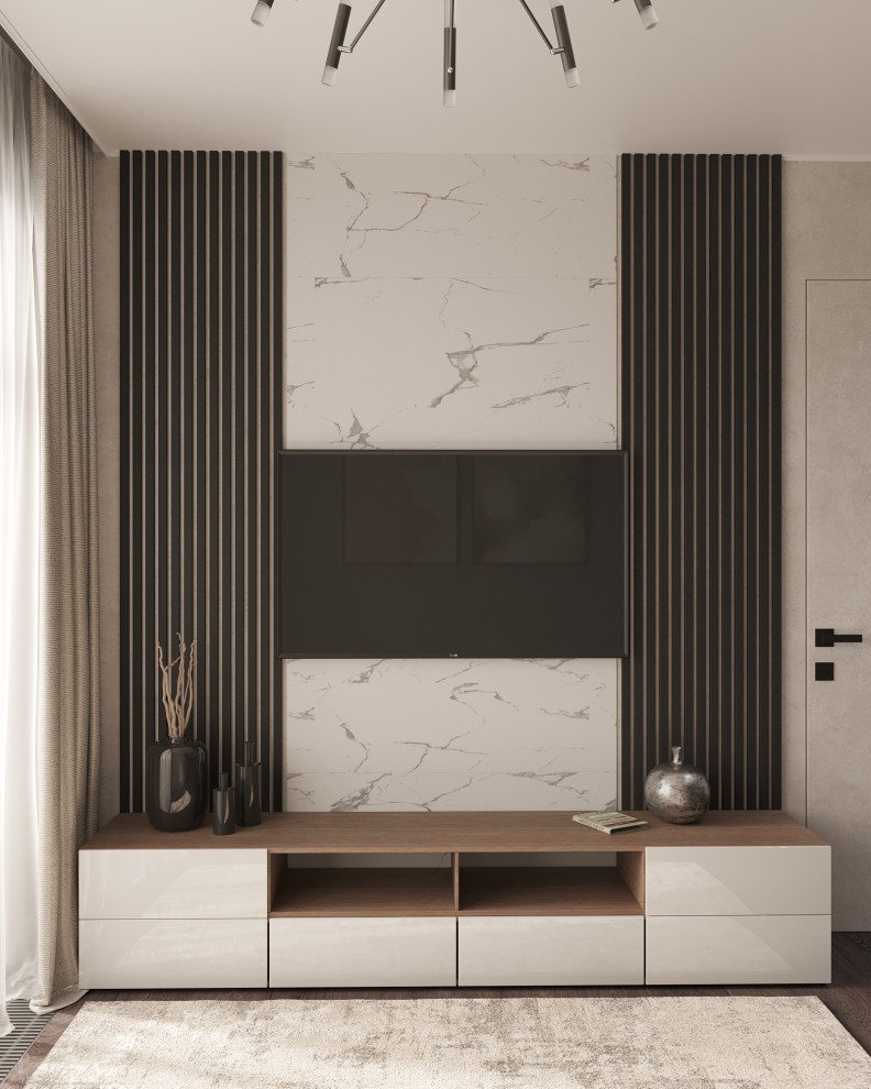 Кухня-гостиная из проекта "Аллея парк" г. Сочи