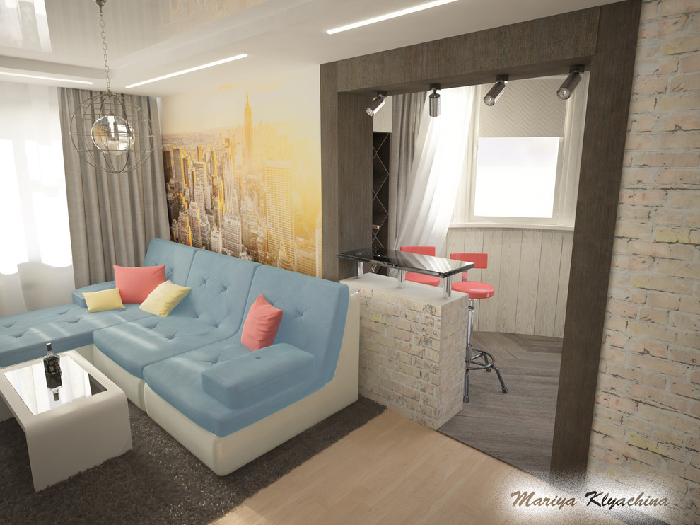 Обложка проекта: Гостиная с балконом