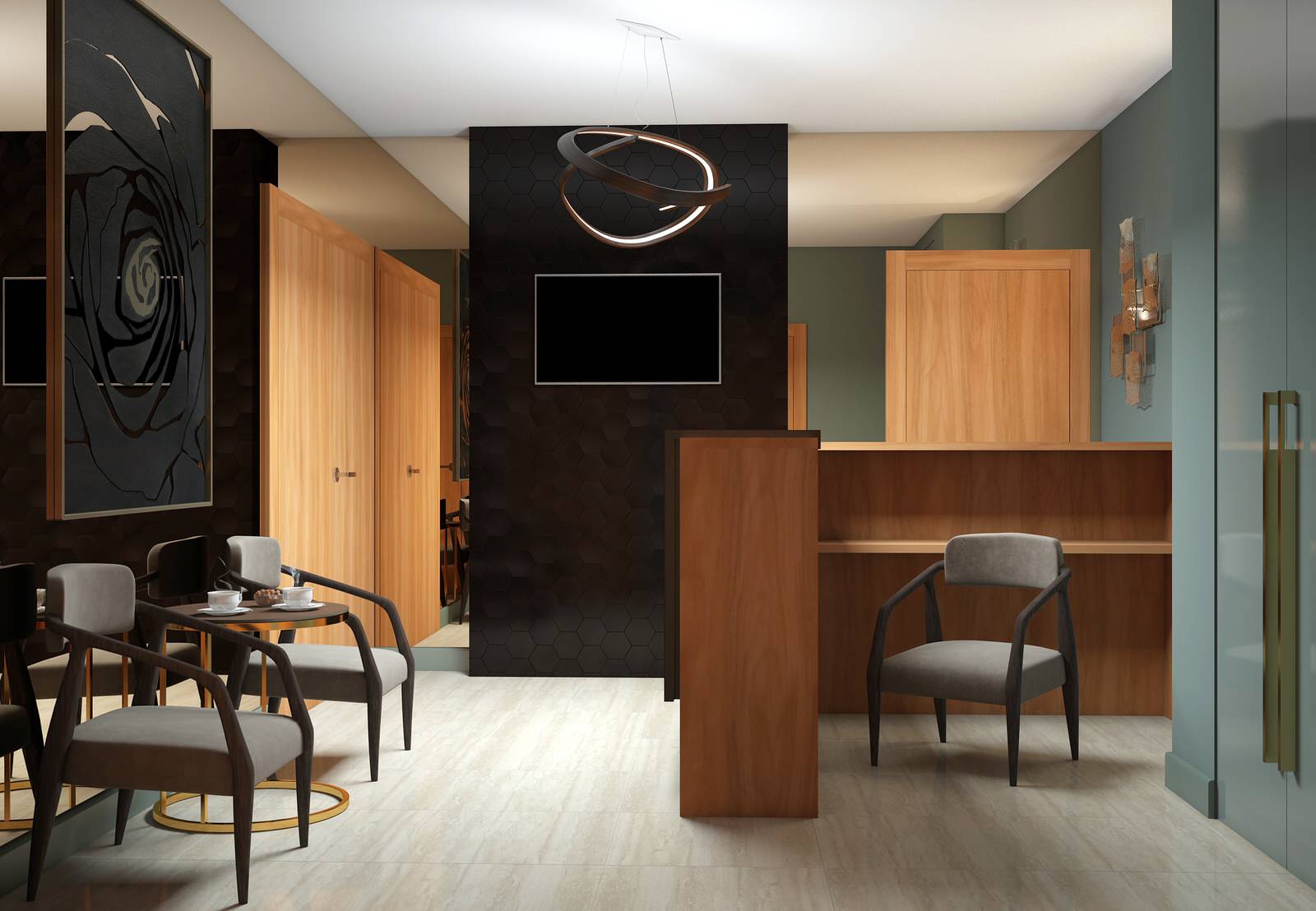 Обложка проекта: приемная в офисе