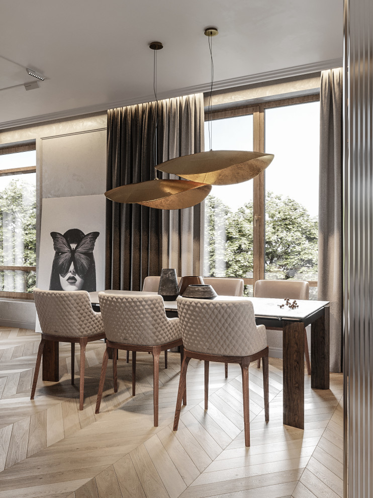 Обеденная зона в гостиной