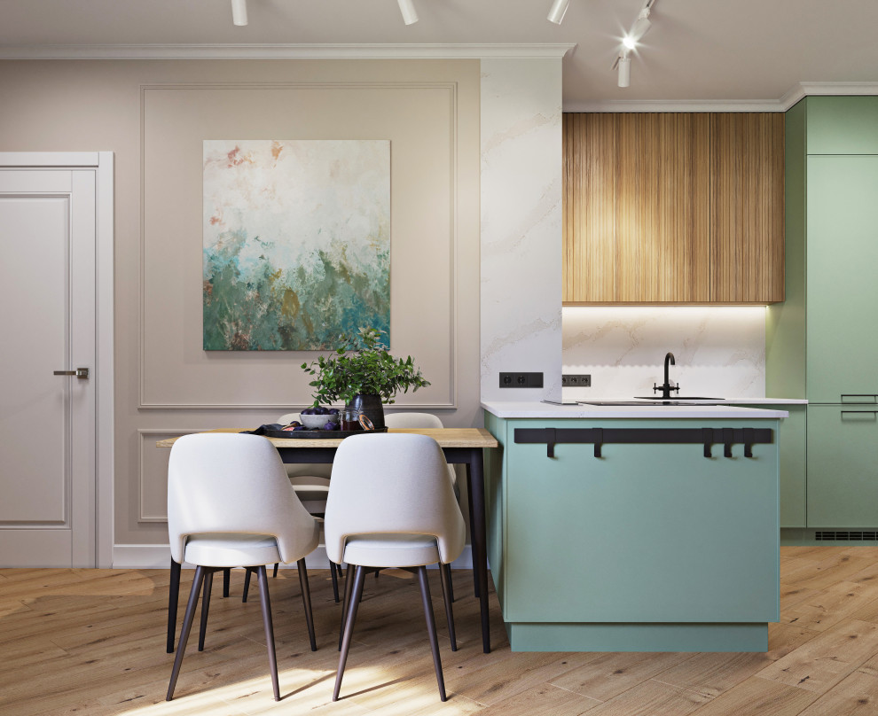 Просторная кухня-гостиная.