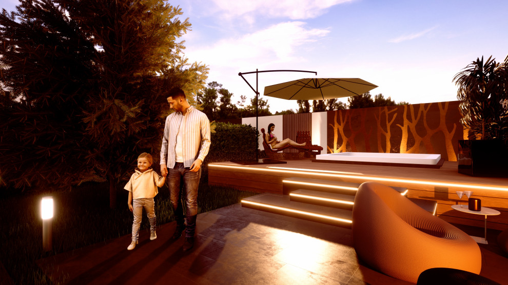 Обложка проекта: Коттедж ЖСК Горелый Хутор, Ландшафтный дизайн участка 6 соток