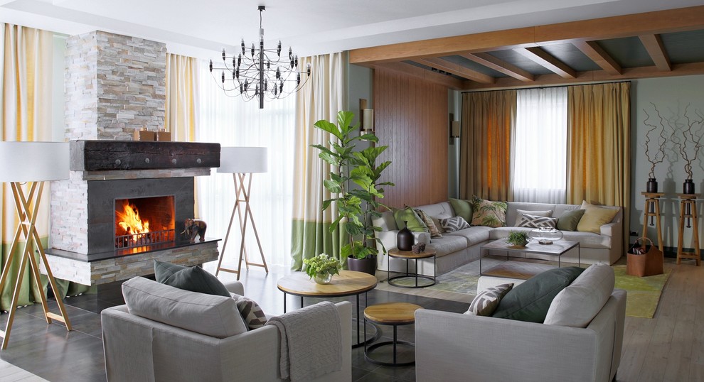 Гостиная в загородном доме