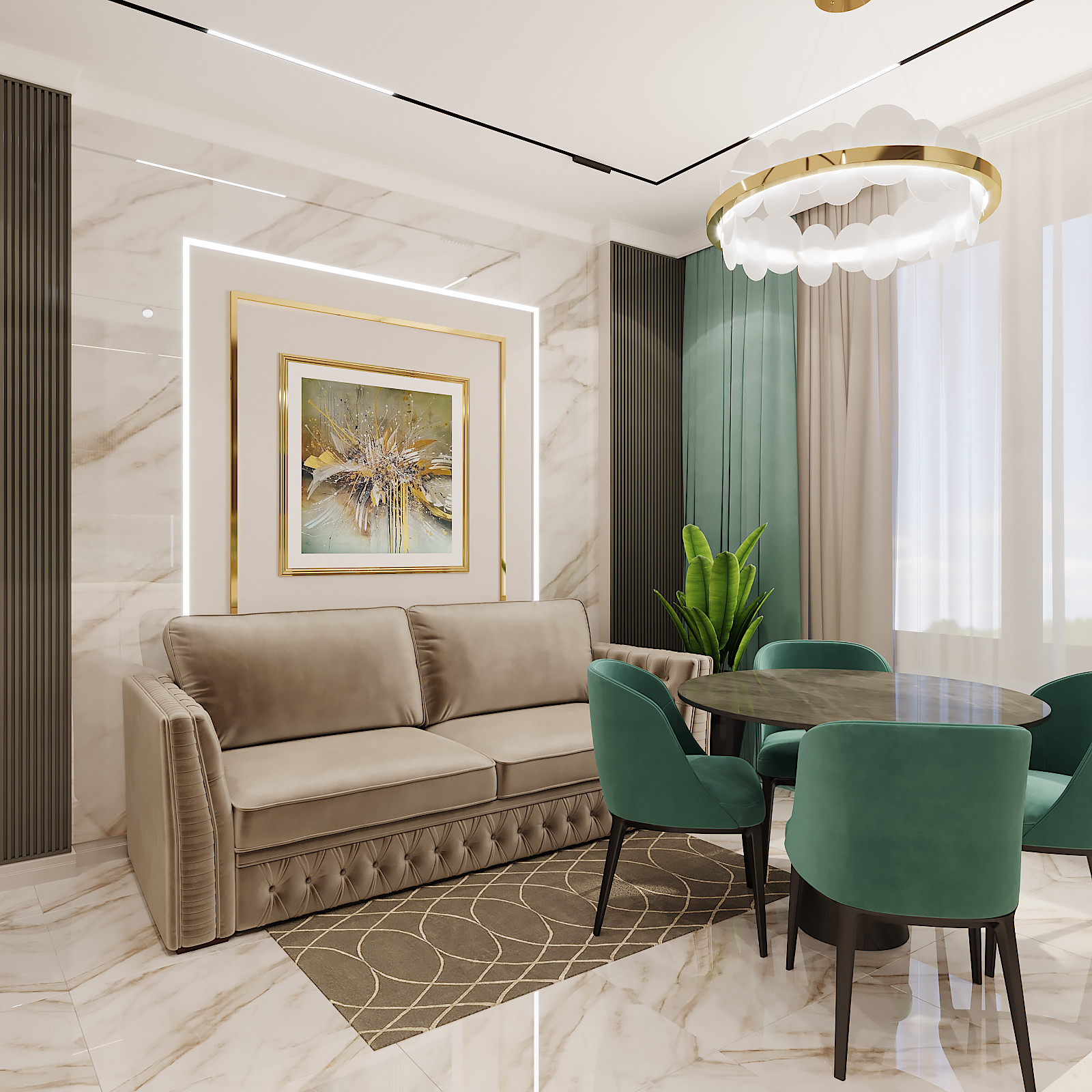 Кухня-гостиная. ЖК Береговой