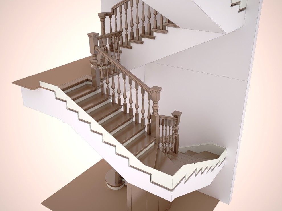 Облицовка лестницы Жаворонки