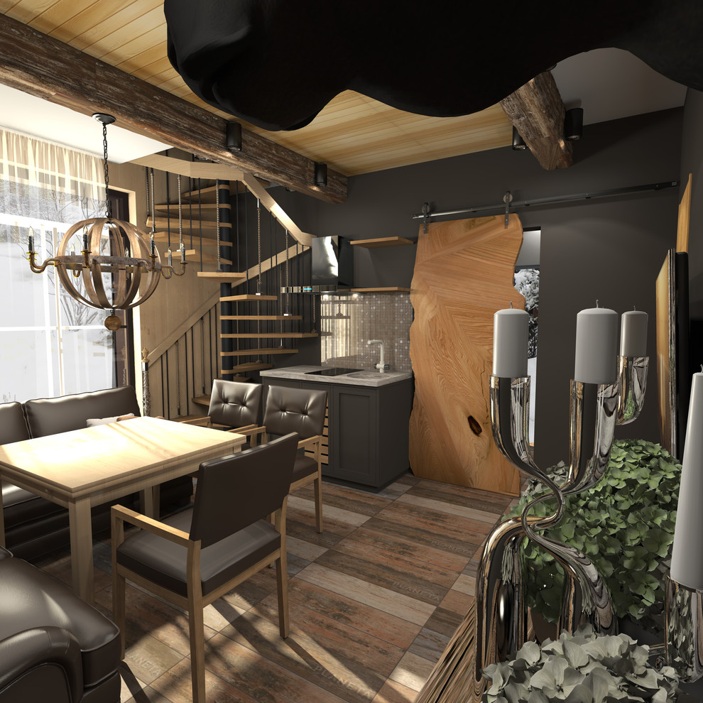 Интерьеры двухэтажной бани. Комната отдыха(вариант 1)