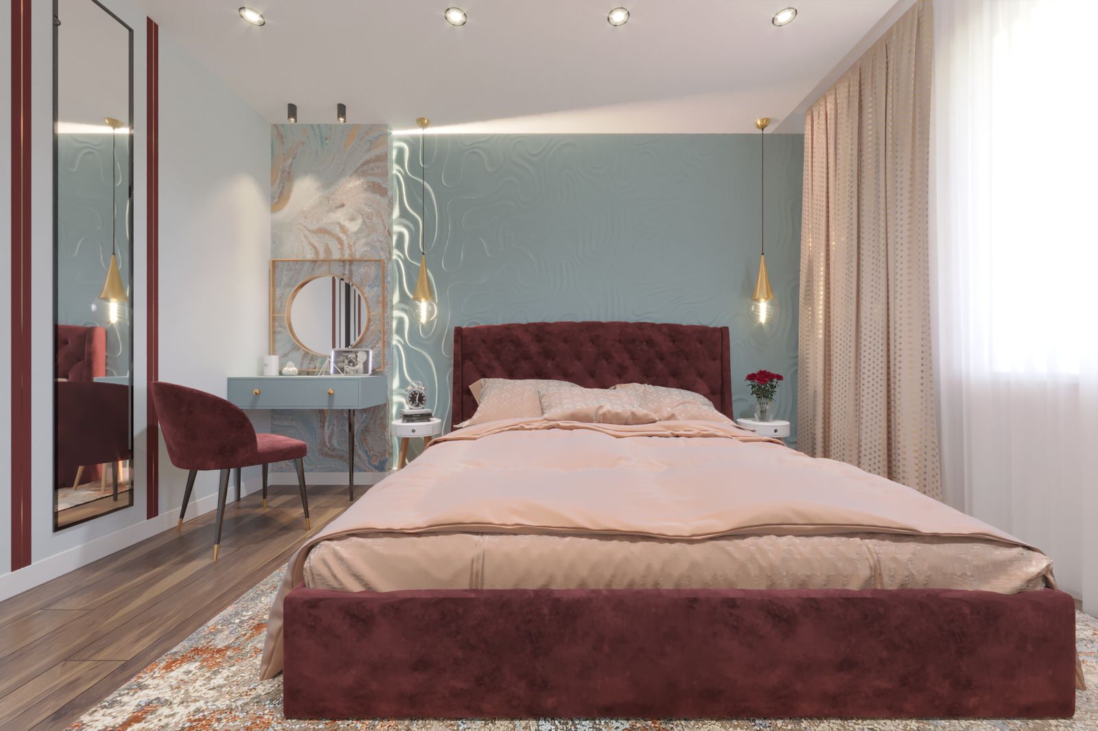 Дизайн-проект интерьера трехкомнатной квартиры.