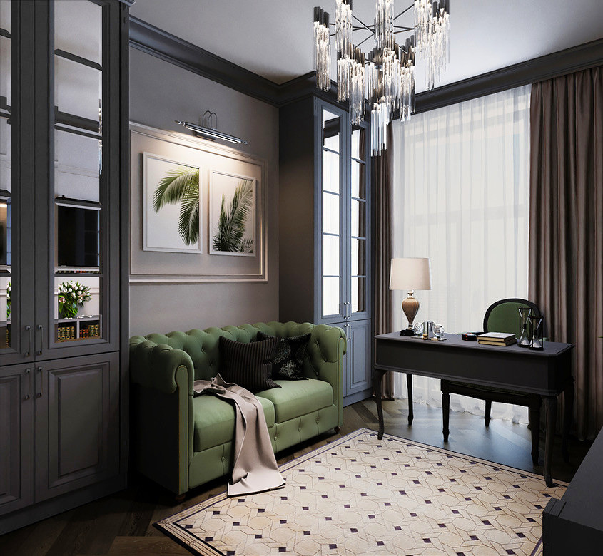 Обложка проекта: Визуализация кабинета для женщины