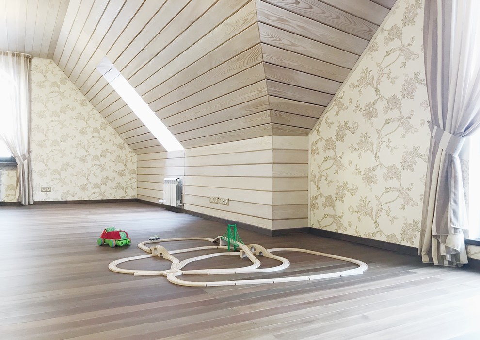 Attic In A Modern Russian Country House