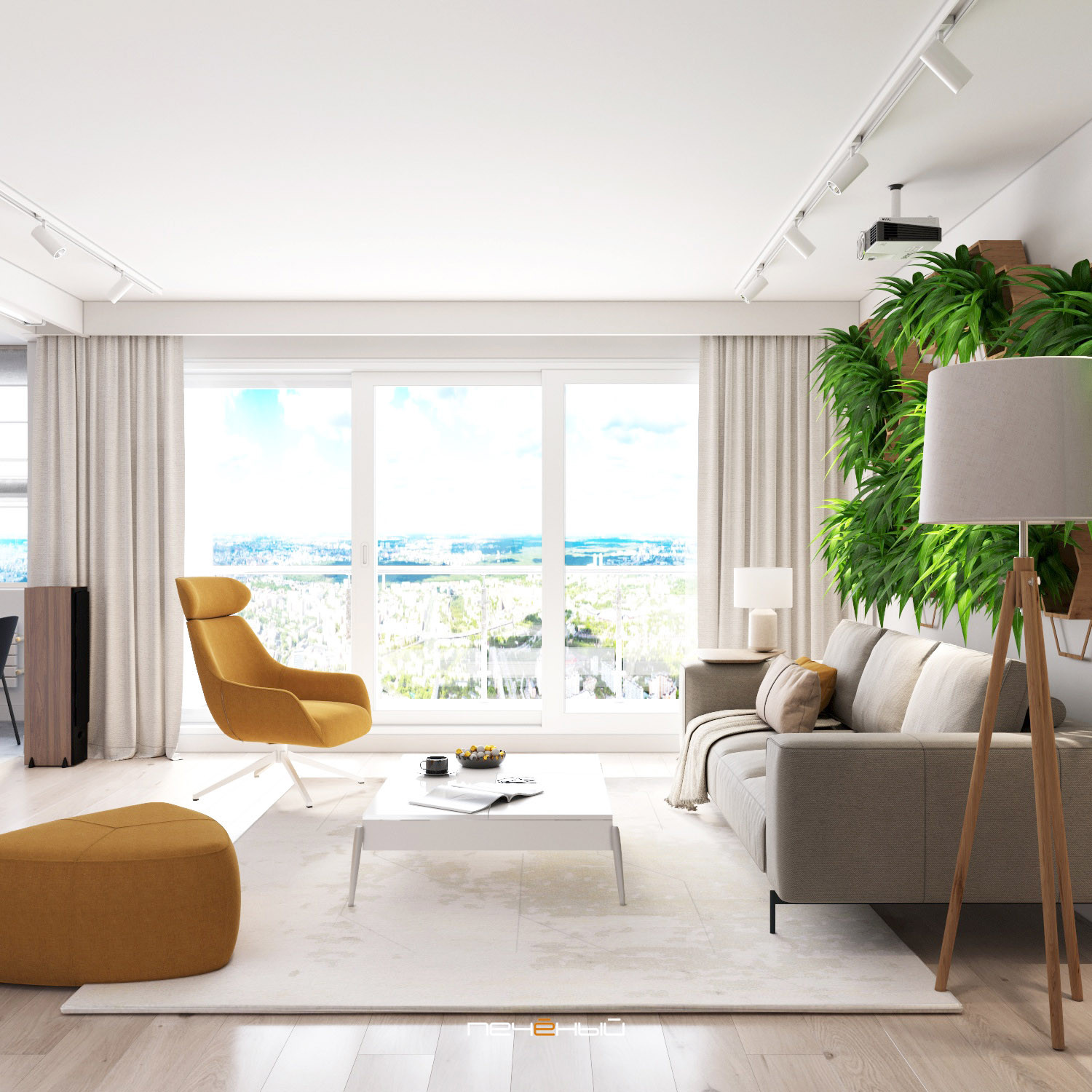 Квартира у Парижа с современным дизайном