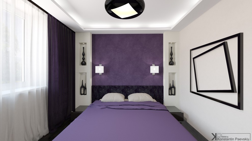 Интерьер таунхауса в современном стиле (монохром)