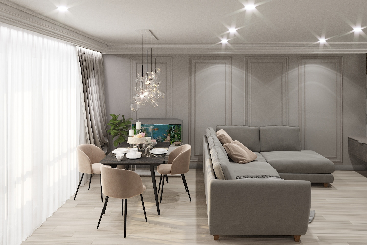 Трехкомнатная квартира в ЖК "Серебряный бор"