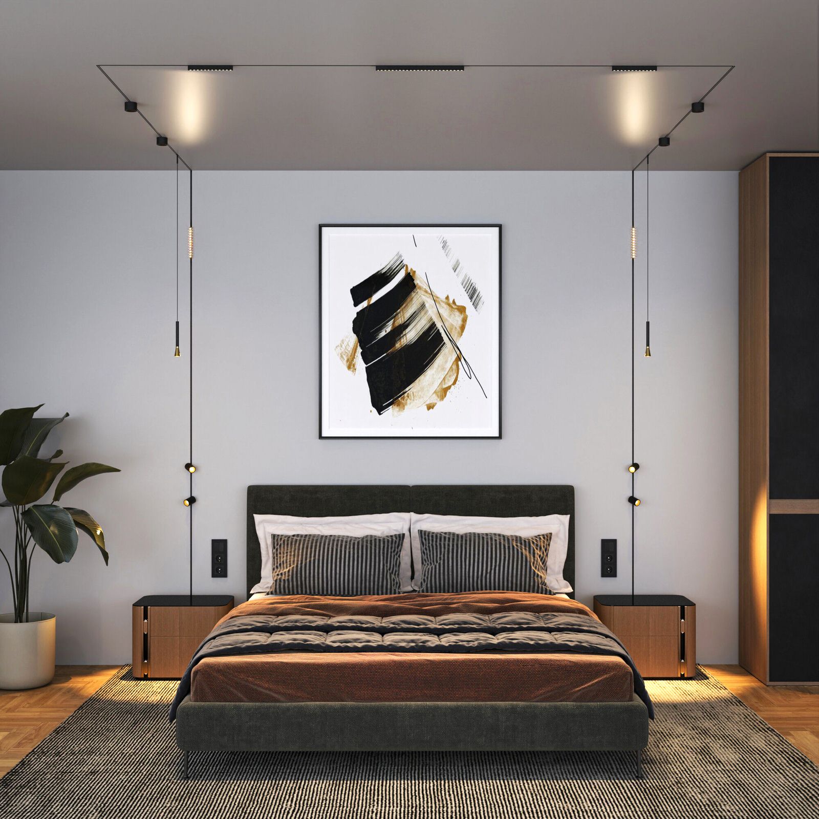 Mini Magnetic Трековый светильник 10W 3000K черный