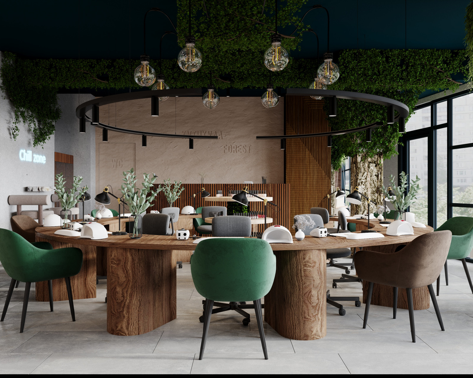 Коммерция. Салон красоты KUTIKULA 105 м². Проект разработан за 1 неделю